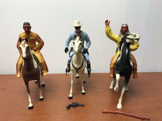Hartland The Lone Ranger & Silver,  Tonto & Chochise 1950s Western Figures