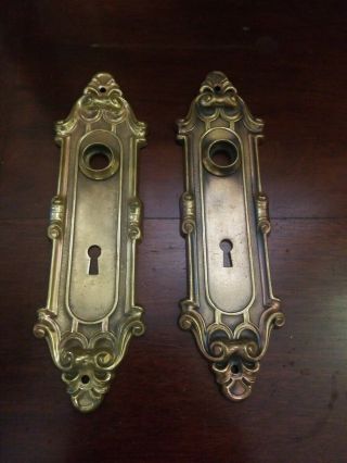 Antique Brass Victorian Style Door Back Plates (jd0019)