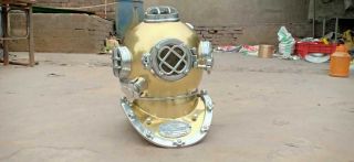 18 " Vintage U.  S Navy Mark V Diving Divers Helmet Scuba Deep Sea - Gift