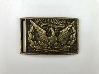 Civil War Era Military E.  Pluribus Unum Eagle Shield Brass Belt Buckle