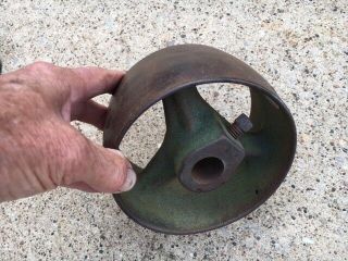 antique JOHN DEERE cast iron FLAT BELT PULLEY 6x3 