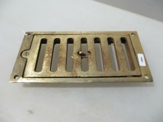 Vintage Brass Plated Iron Air Vent Grate Grille Ventilation Old Art Deco 8.  5x4.  5