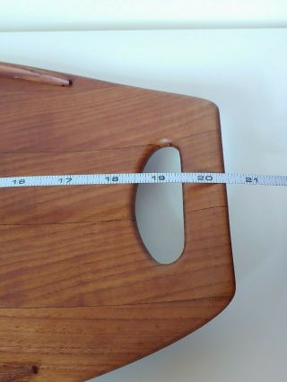 Vintage Dansk JHQ Quistgaard Staved Teak Surfboard Serving Tray 801 MCM Denmark 6