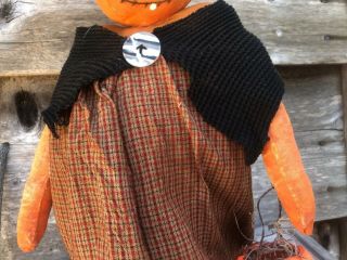 Primitive Halloween Fall Pumpkin Doll Lila Brambles 7