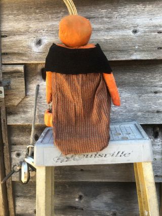 Primitive Halloween Fall Pumpkin Doll Lila Brambles 8