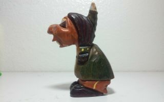 Rare 1940’s Vintage Carter Hoffman Dartmouth College Carved Wood Indian Mascot 3