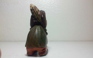 Rare 1940’s Vintage Carter Hoffman Dartmouth College Carved Wood Indian Mascot 4
