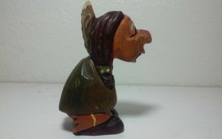 Rare 1940’s Vintage Carter Hoffman Dartmouth College Carved Wood Indian Mascot 5