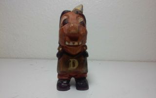 Rare 1940’s Vintage Carter Hoffman Dartmouth College Carved Wood Indian Mascot 6