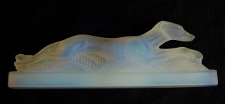 Art Deco Opalescent Glass Greyhound Knife Rest Holder Verlux Verlys 12 Available