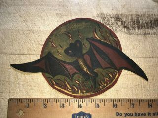 WWII/WW2 US ARMY AIR FORCE PATCH - Unknown Bomber/Fighter? Sqdron LEATHER 2