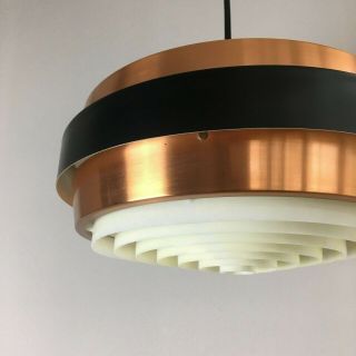 Danish Mid - Century Jo Hammerborg / Fog & Mørup Style Copper Pendant Light