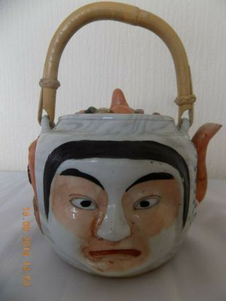 JAPANESE BANKO WARE 5 FACE PORCELAIN TEAPOT c1920 - 30 3