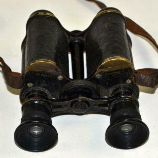 Antique ROSS Prism Military Binoculars 8x c/w Case - Ser No 28896 - c.  1910 2