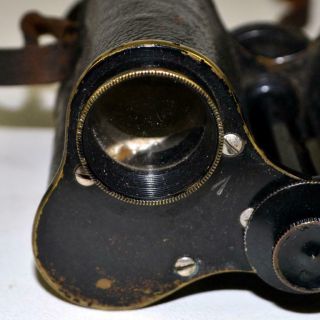 Antique ROSS Prism Military Binoculars 8x c/w Case - Ser No 28896 - c.  1910 8
