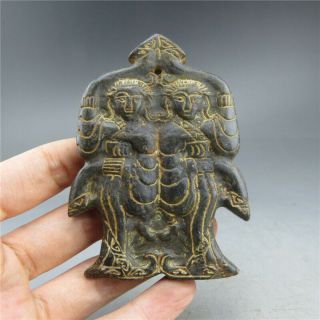 China,  Jade,  Hongshan Culture,  Hand Carving,  Natural Jade,  Dancer,  Pendant A2