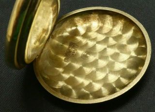 14k Gold Antique Le Soir Fabuleaux Swiss Made Pocket Watch Floral Engraved Case 12