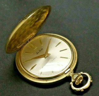 14k Gold Antique Le Soir Fabuleaux Swiss Made Pocket Watch Floral Engraved Case 4