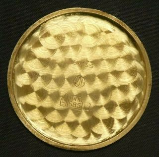 14k Gold Antique Le Soir Fabuleaux Swiss Made Pocket Watch Floral Engraved Case 7