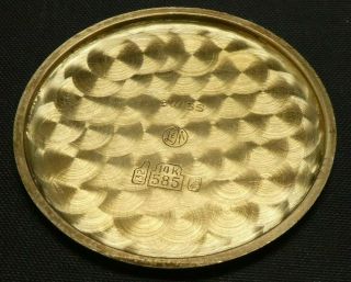 14k Gold Antique Le Soir Fabuleaux Swiss Made Pocket Watch Floral Engraved Case 8