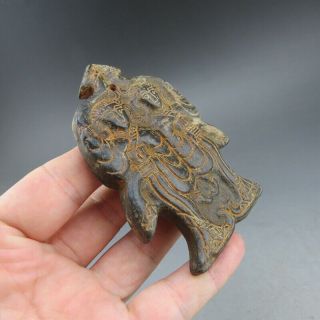 China,  jade,  collectibles,  Black magnet,  Hongshan culture,  dancers,  pendant S0010 3