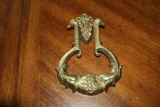 Large Vintage And Rare Solid Brass Door Knocker