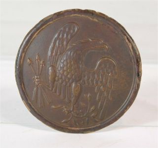 1860s Civil War Cast Brass Eagle Breast Plate - Dug At Spotsylvania