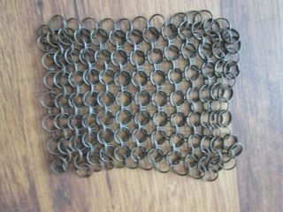 Vintage Metal Chain Rings Pot Scrubber Or Trivet Early Kitchen Tool Pots Pans