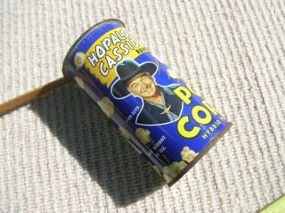 Vintage Hop - A - Long Cassidy Pop Corn Can,  Hard To Find,  Hoppy Can History,  Shows