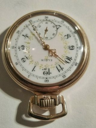 Elgin Veritas SCARCE 16S (1912) 23 jewels adj.  Fancy Dial 10K.  Gold filled case. 2