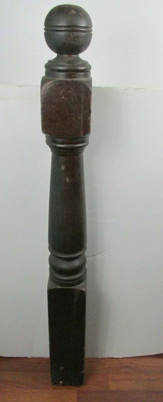 Antique Early Century Stairway Newel Post Old Finish