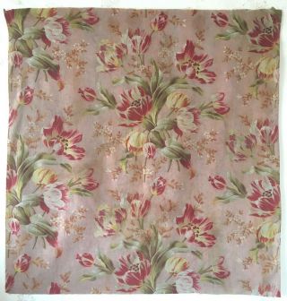 19th C.  French Printed Cotton Floral Fabric (2713)