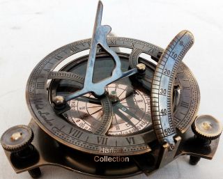 Brass Sundail Compass Antique Vintage Style Nautical Maritime Compass Gift