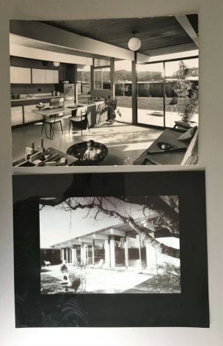 C.  1955,  2 Photos Of Eichler Homes,  California,  Mid - Century Modern