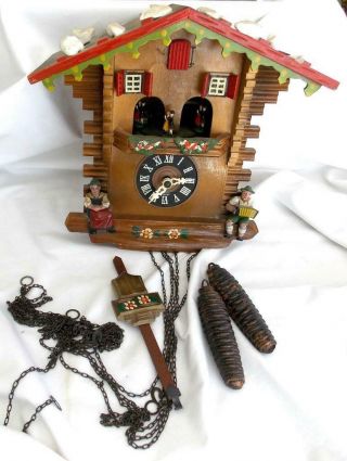 Vintage Antique Musical Coo Coo Clock Germany Lohengrin Wedding March