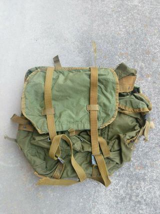 Vintage Us Army Military Medium Alice Pack Rucksack Backpack No Frame Surplus