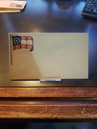 Rare Vintage Us Civil War Envelope Confederates Csa 8 Star Flag
