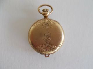 ANTIQUE ELGIN 14K SOLID GOLD POCKET WATCH 7 JEWELS FULL HUNTING CASE EST.  1899 12