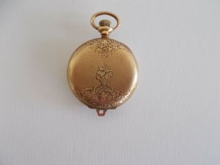 ANTIQUE ELGIN 14K SOLID GOLD POCKET WATCH 7 JEWELS FULL HUNTING CASE EST.  1899 2