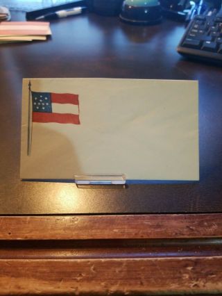 Rare Vintage Us Civil War Envelope Confederates Csa 10 Star Flag