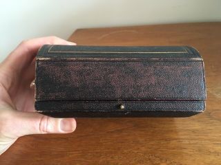 Antique Victorian Silk Lined Fitted Leather Box for Silver.  Jewellery Jewelry 4