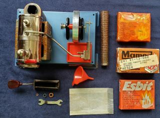 Wilesco D6 Steam Engine,  accessories,  papers 2