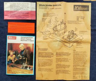 Wilesco D6 Steam Engine,  accessories,  papers 4