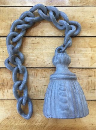 Antique Vintage Gate Weight Chain With Tassel