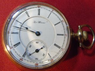 Atique Pocket Watch Illinois Getty Movement?17 Jewel,  Le Bron On Dial, .  Running.