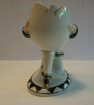 Vintage Porcelain Figurine Pierrot Egg Numbered Half Doll rel.  Powder Puff 6