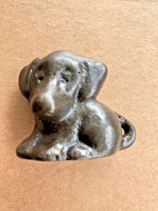 Antique Art Deco Spencer Cast Iron Dog Paperweight Statue Toy Puppy