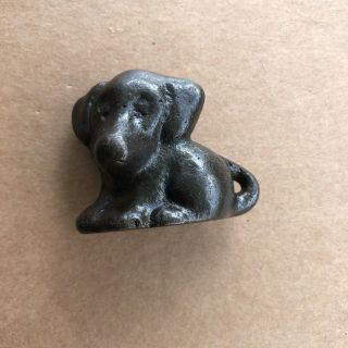ANTIQUE ART DECO SPENCER CAST IRON DOG PAPERWEIGHT STATUE TOY PUPPY 2