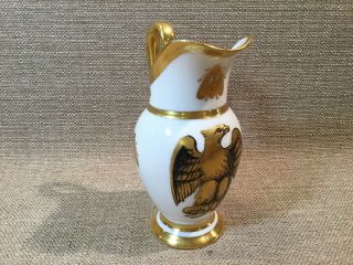 Real Antique French Sevres Imperial Napoleon Porcelain Eagle Gilt Milk Creamer
