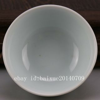 Chinese old hand - carved porcelain green glaze A small bowl b02 5